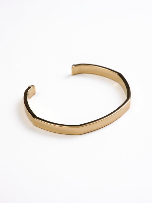 Zion Beveled Cuff in 14k recycled gold vermeil