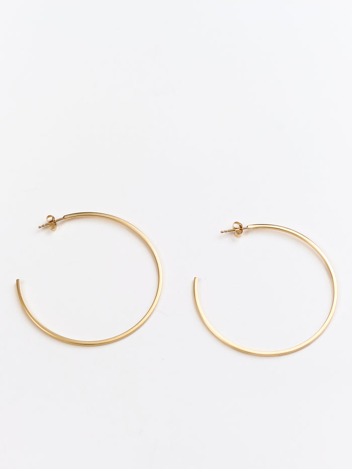 Maddie Large Thin Hoop Earrings in 14k recycled gold vermeil