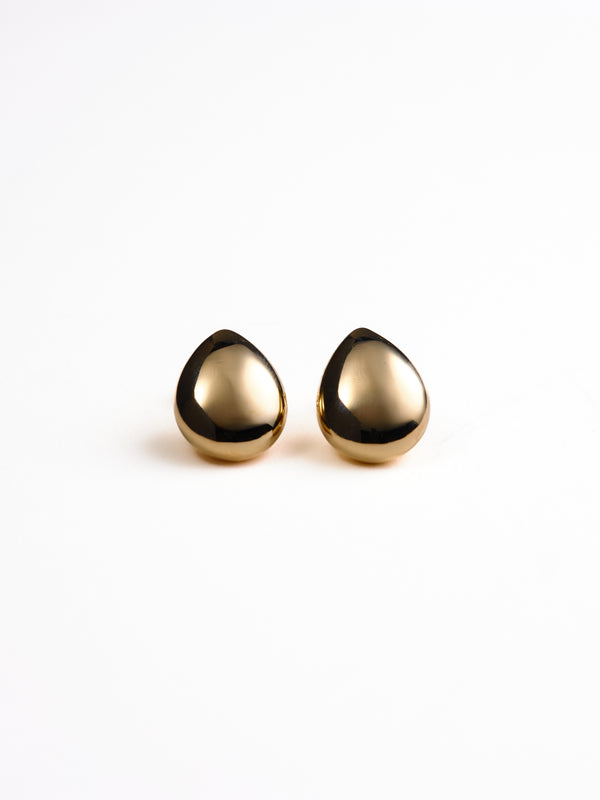 Hannah Teardrop Studs in 14k recycled gold vermeil