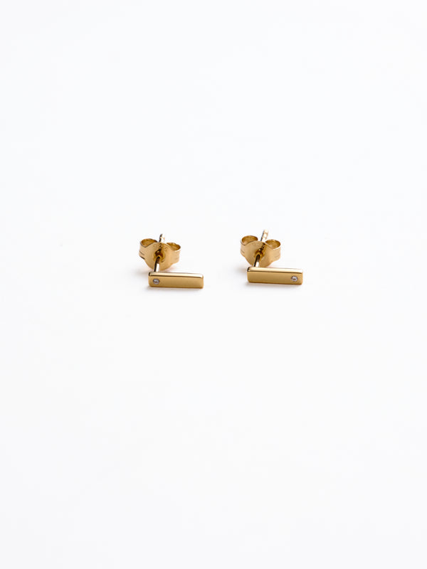 Mia Long Studs in 14k recycled gold vermeil