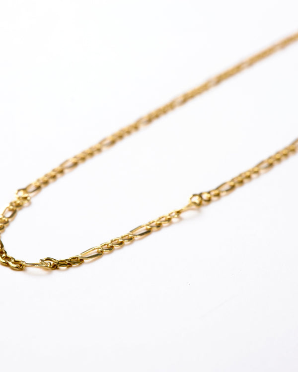 Harlow Figaro Chain Necklace in 14k solid gold