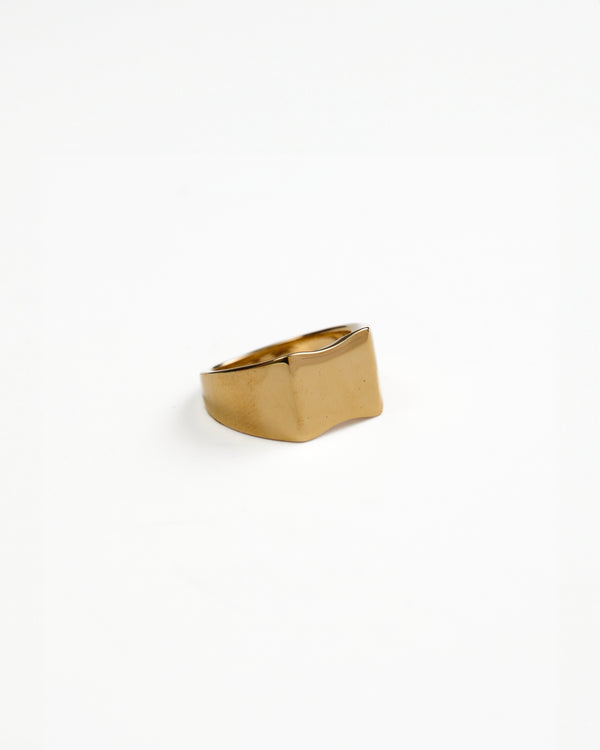 Frankie Signet Ring in 14k recycled gold vermeil