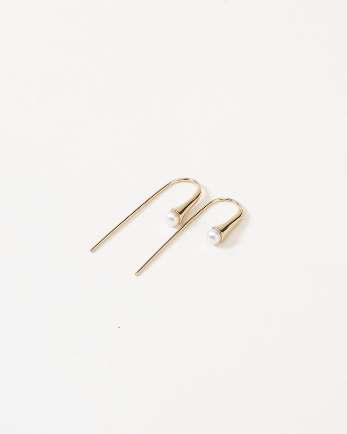 Addie Pearl Earrings in 14k recycled gold vermeil