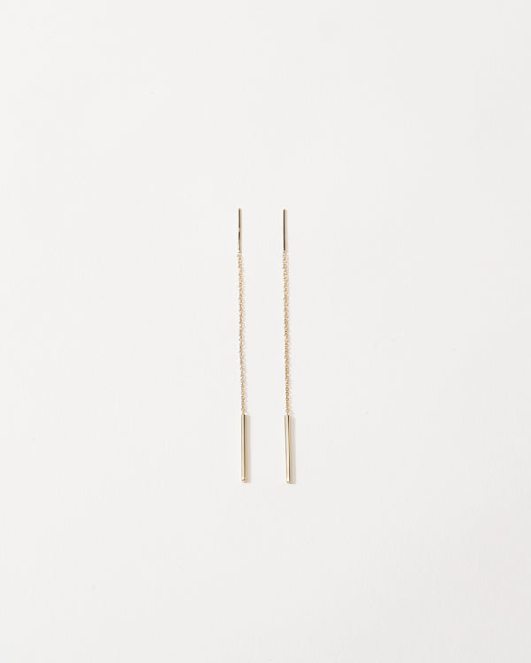 Louise Threader Earrings in 14k recycled gold vermeil