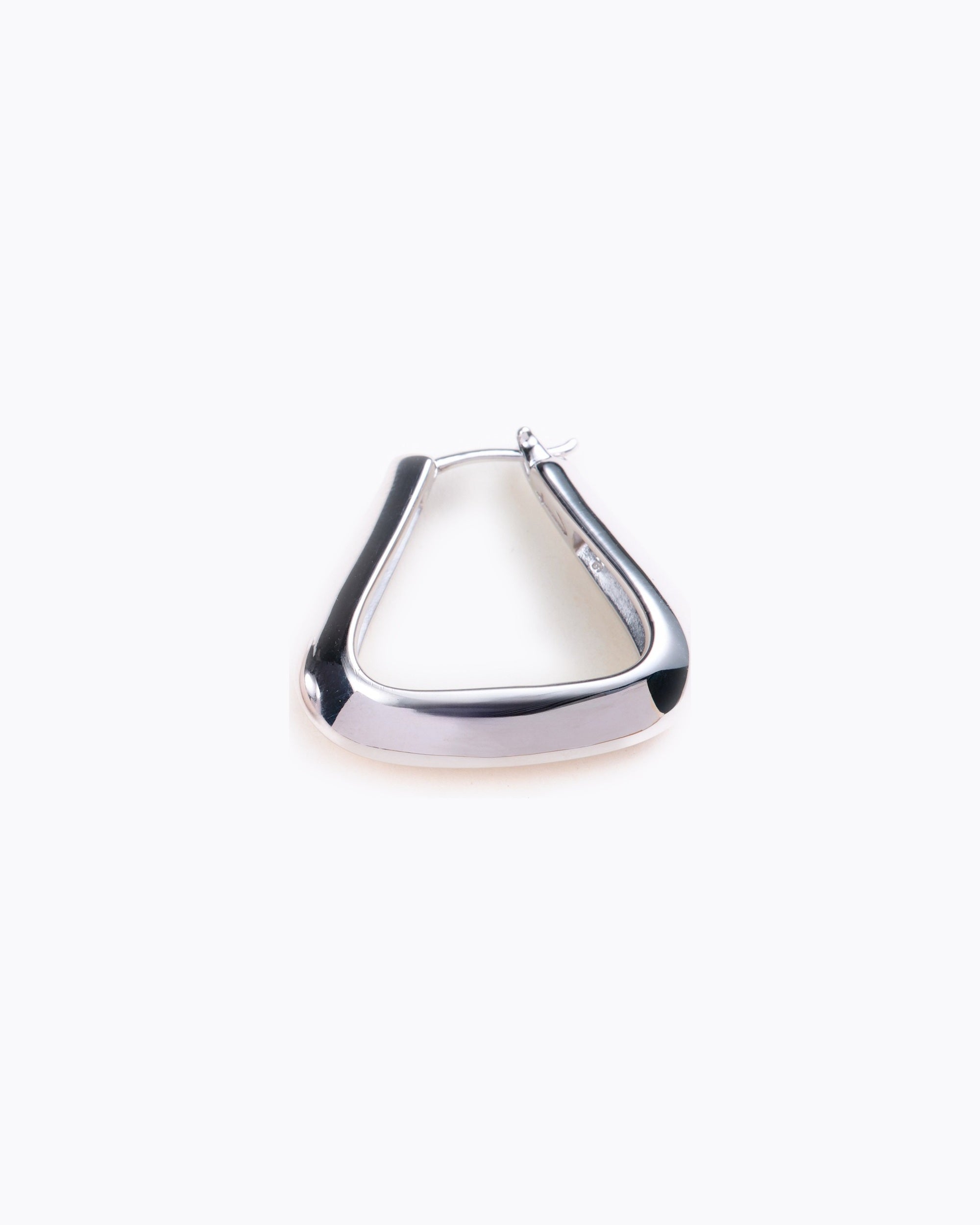 Lyle Medium Triangle single hoop in 925 recycled sterling silver
