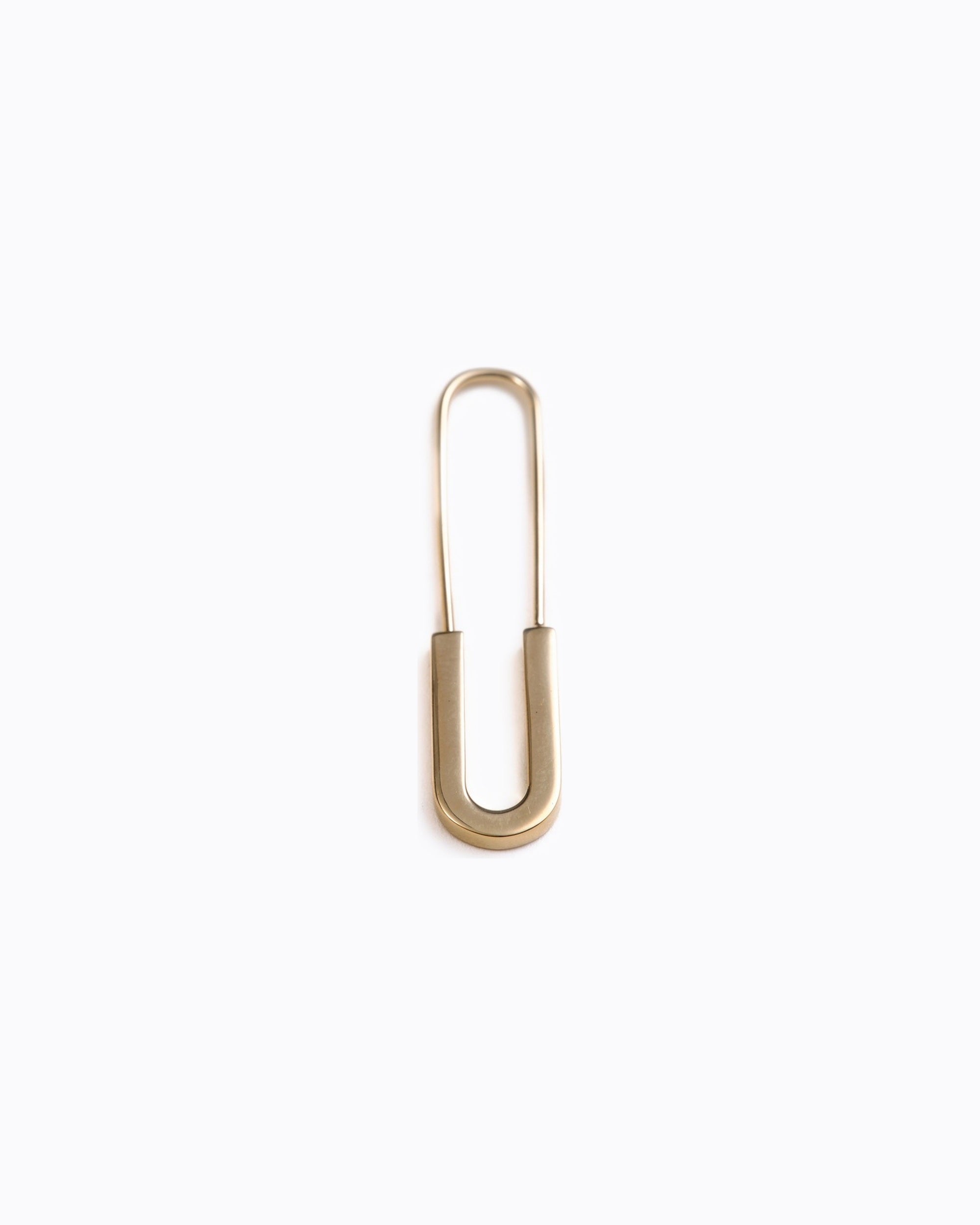 Theo Paper Clip single earring in 14K recycled gold vermeil