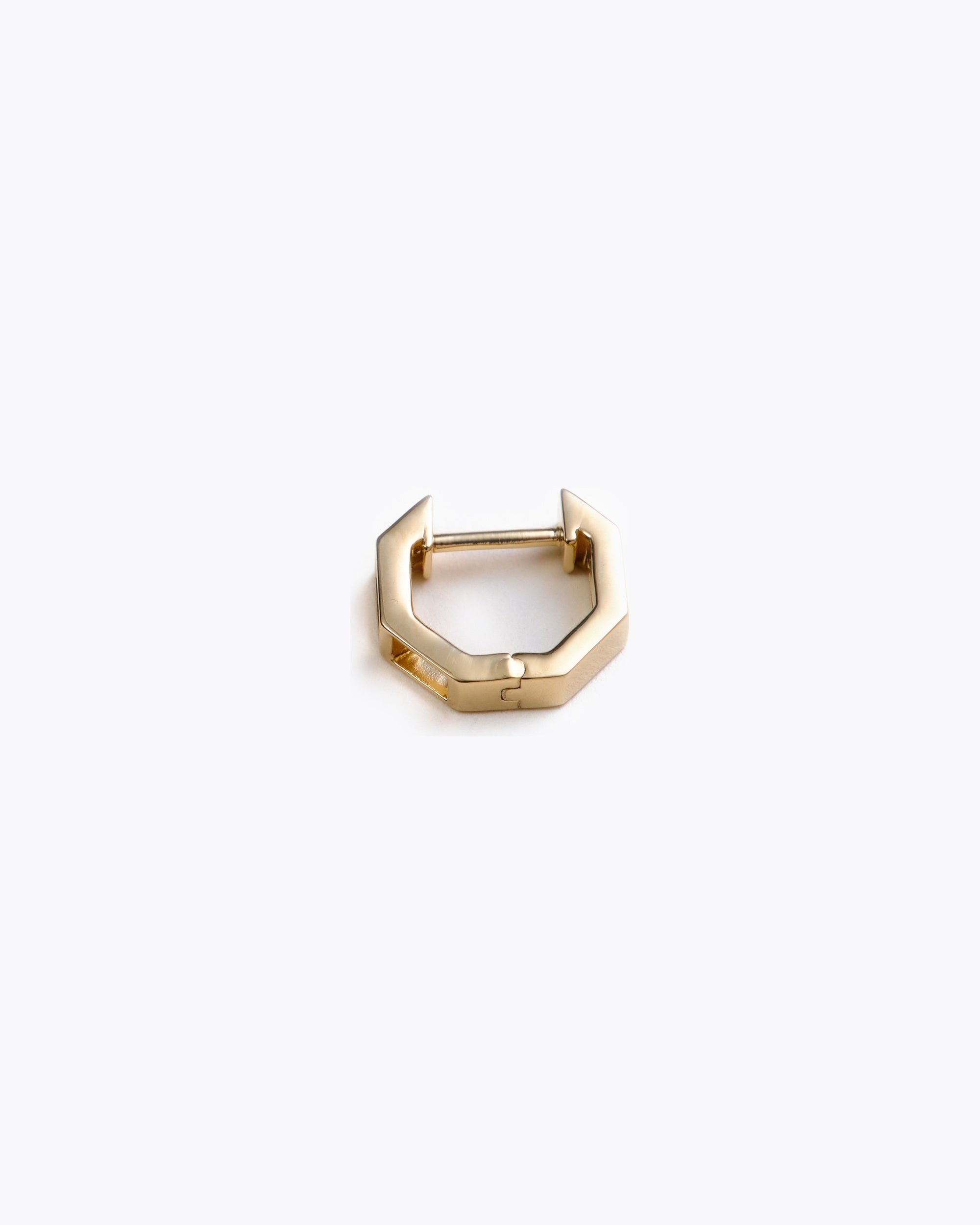Cooper Octagon single huggie in 14K recycled gold vermeil